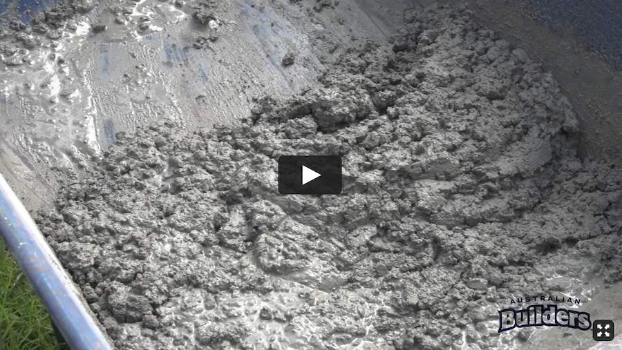 Mixing Concrete in a Wheelbarrow