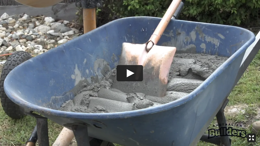 Mixing Mortar in a Mixer